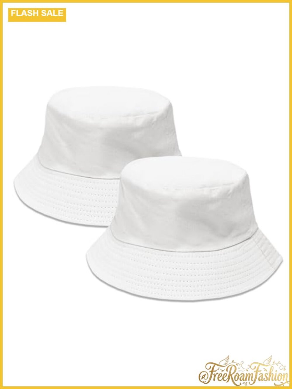 2 Pack Cotton Bucket Hat UPF 50+ Sun Beach Fishing Cap